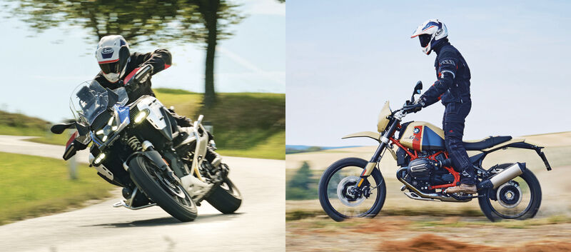 BMW R1300 GS Adventure und BMW R12 G/S in Fahrt