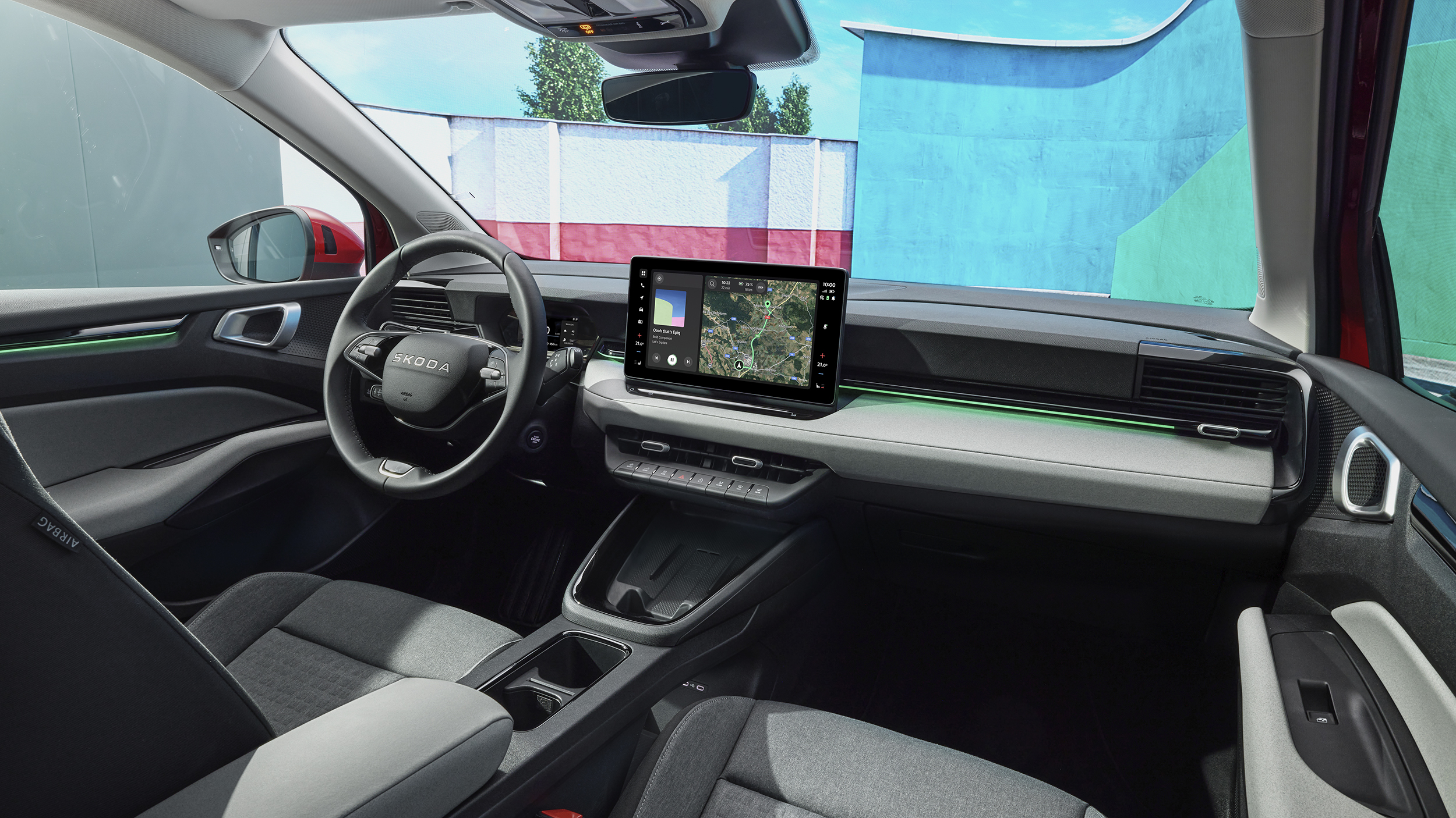 Innenraum eines Skoda Epiq.