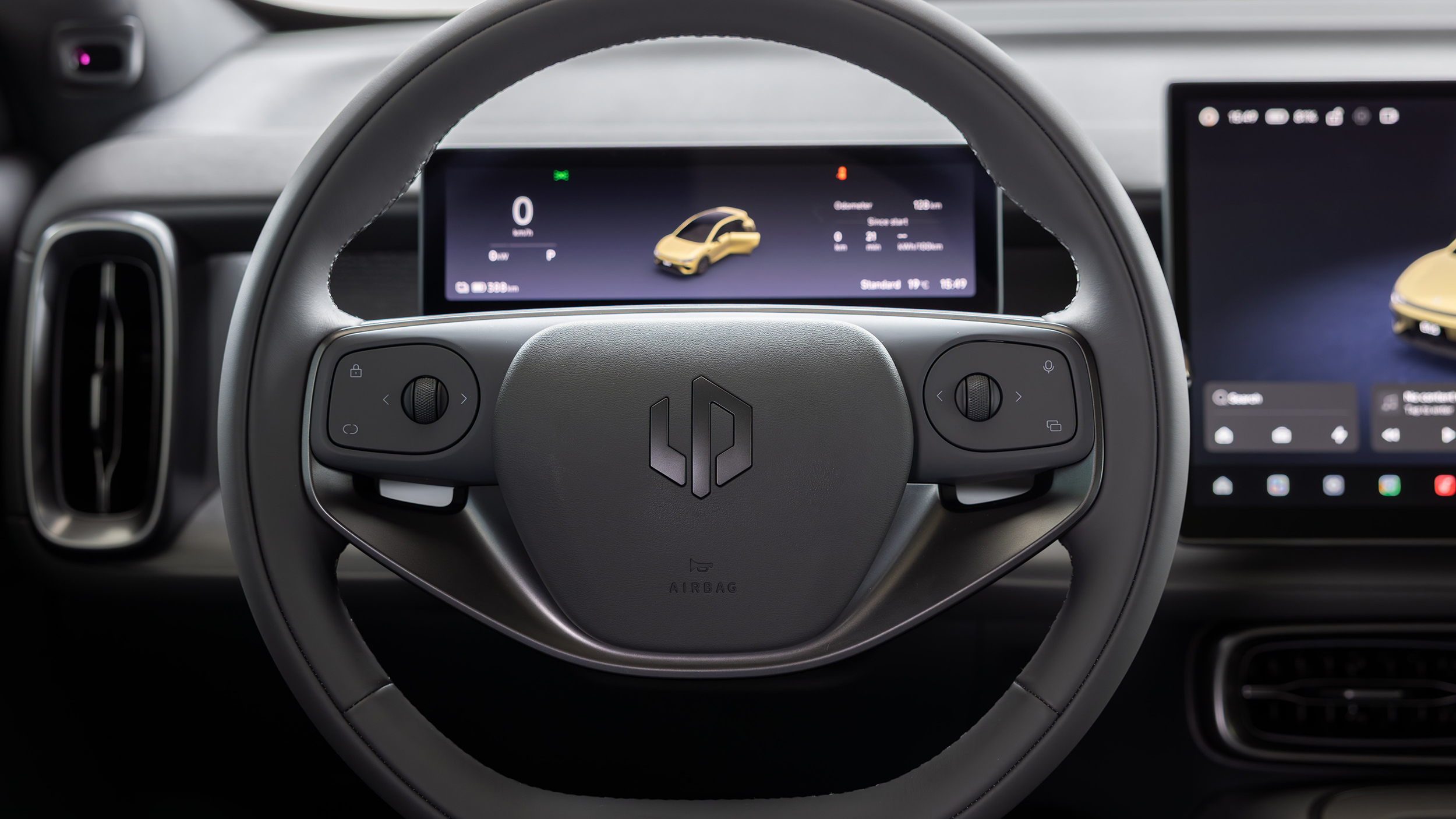 Lenkrad eines Autos von Leapmotor.