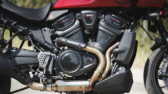 Motor eines Motorrads im close-up