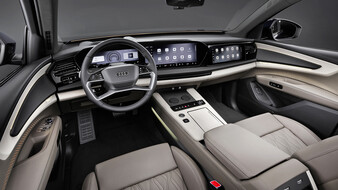 Beiger Innenraum eines Audi Q9.