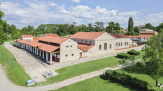 Blick über Römisches Stadtviertel in Carnuntum.