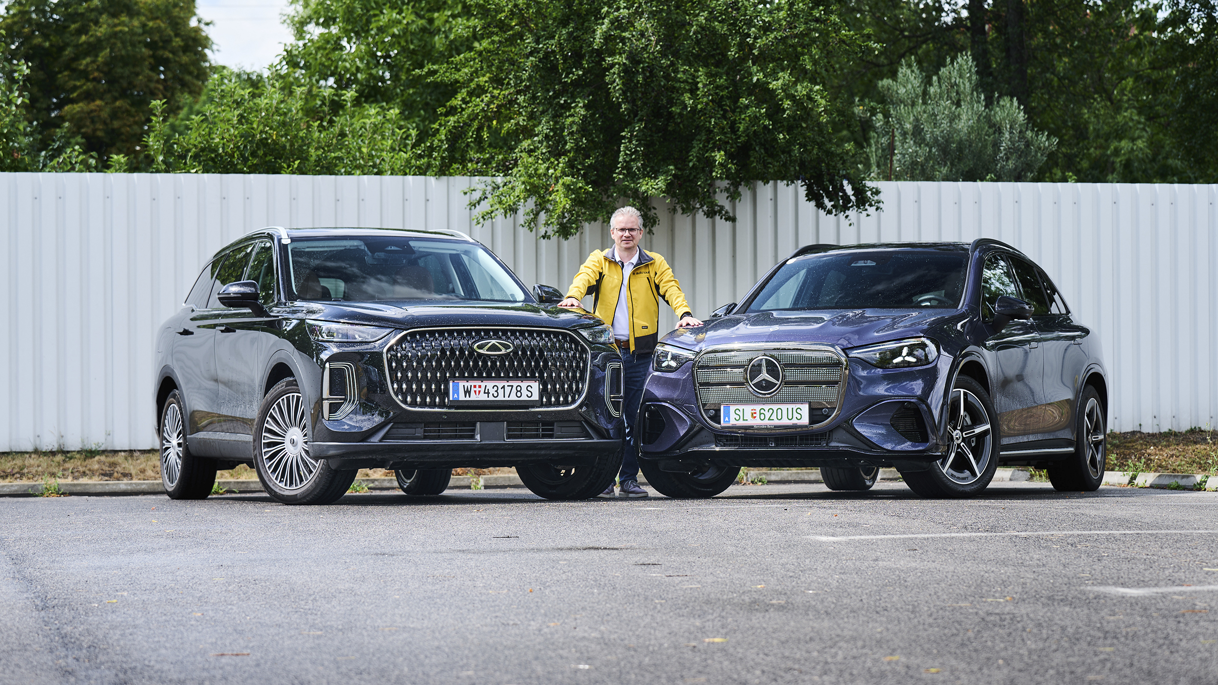 Chery Tiggo 9 und Mercedes-Benz GLC 400 EQ
