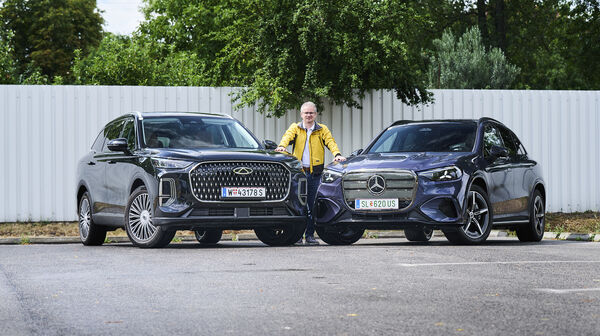 Chery Tiggo 9 und Mercedes-Benz GLC 400 EQ