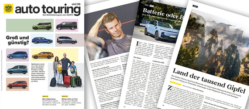 Ein paar Seiten aus dem aktuellen auto touring Magazin.
