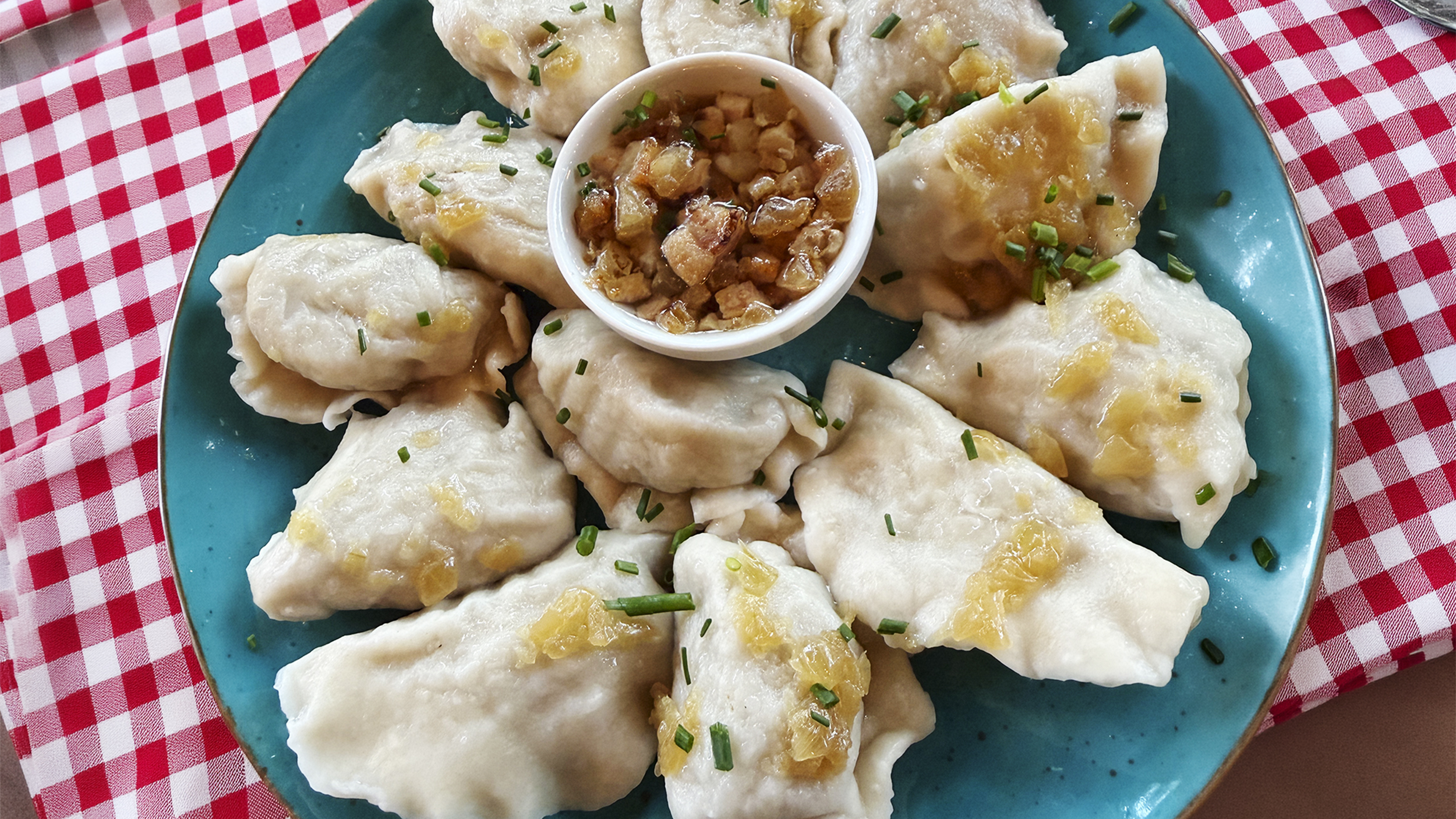 Essensfoto: Pieroggi.
