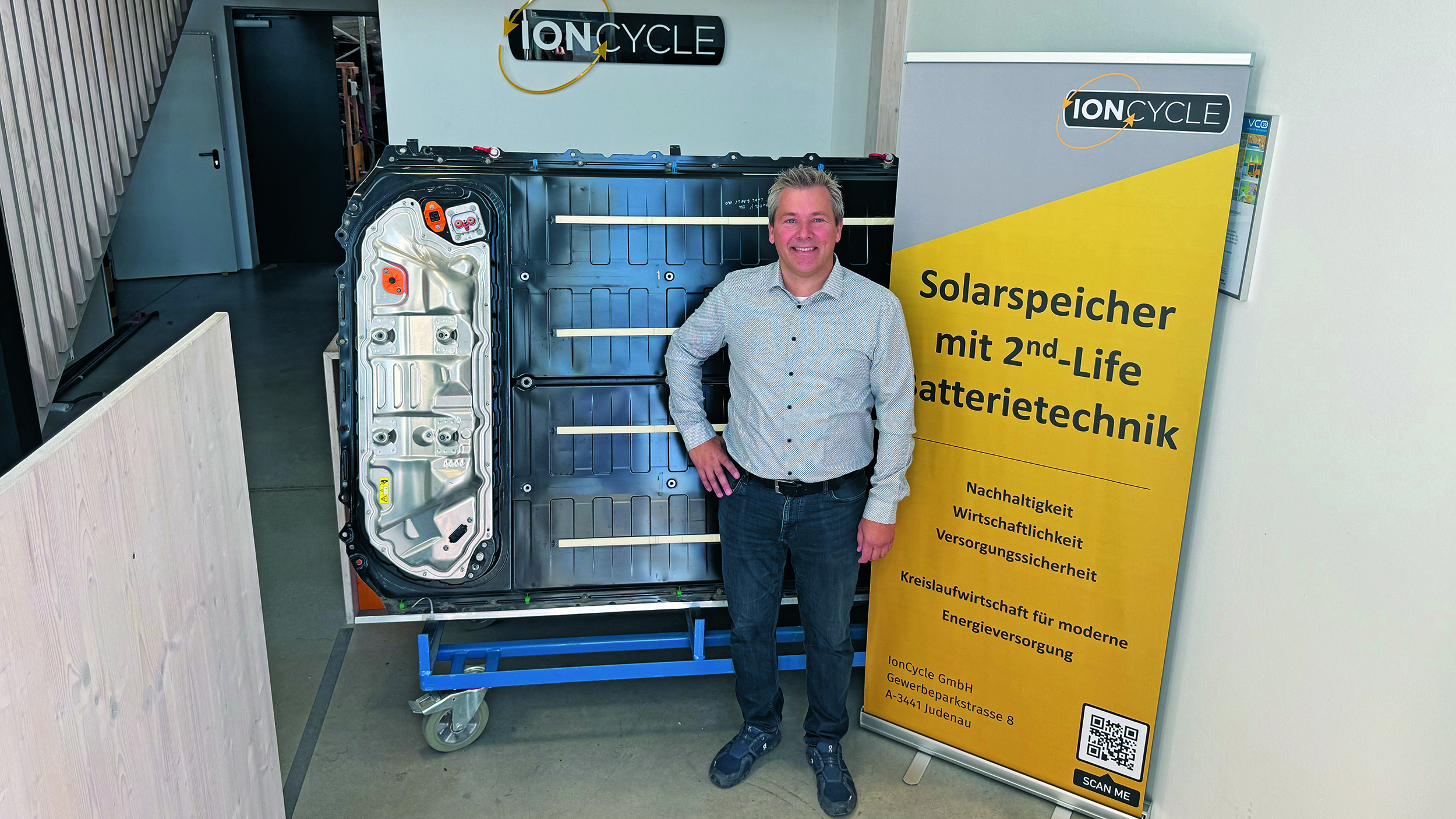 IonCycle-Gründer Peter Lengauer verhilft Akkus zu einem zweiten Leben.
