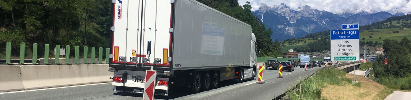 Stau auf der Brenner Autobahn