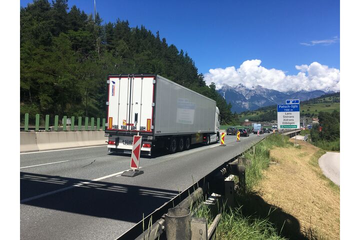 Stau auf der Brenner Autobahn