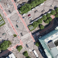 Das Rendering des ÖAMTC-Projektes "Platz für alle am Ring" zeigt eine ideale Verkehrslösung für den Ringbereich des Schottentors