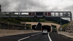 Portal des Tunnel Wald auf der A9, Pyhrn Autobahn. 