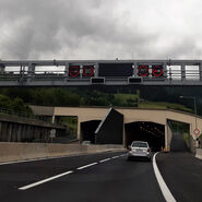 Portal des Tunnel Wald auf der A9, Pyhrn Autobahn. 