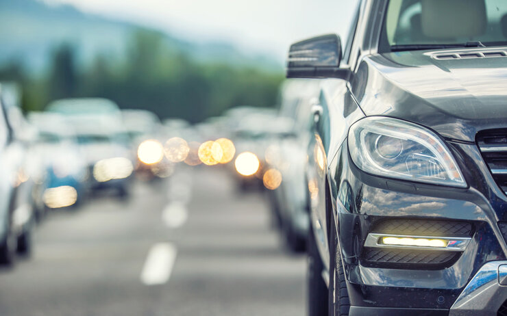 Stau auf der Autobahn
