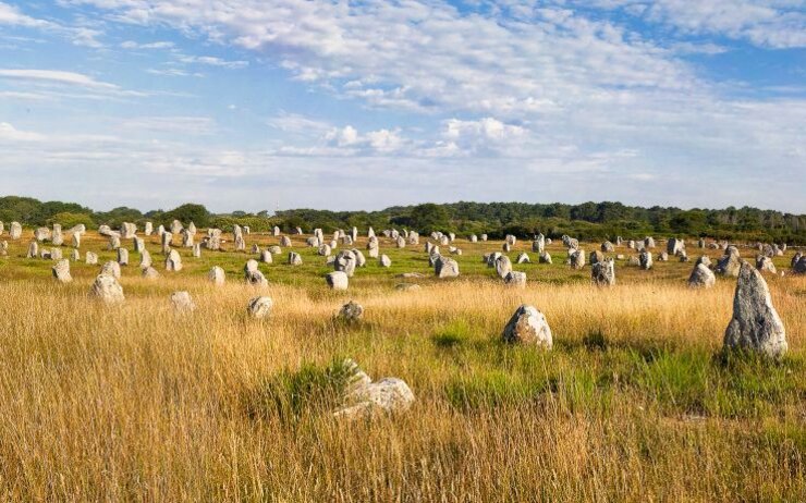 Bretagne_Steinreihen von Carnac Auf dem Foto sind die Steinreihen Carnac zu sehen, die im Somemr 2025 in die UNESCO-Weltkulturerbeliste aufgenommen worden sind.