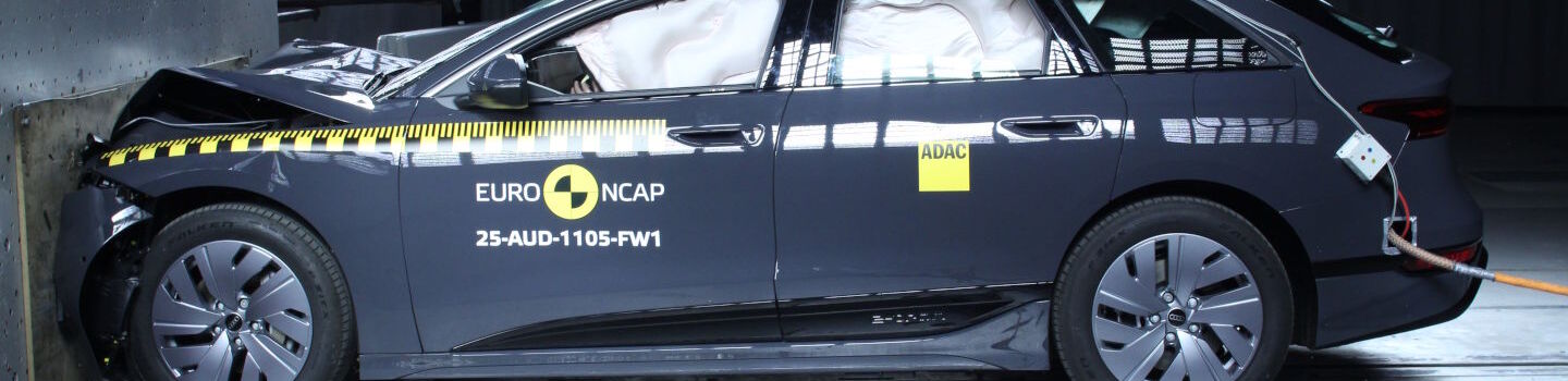 Audi A6 e-tron in einer Chrashtestsituation