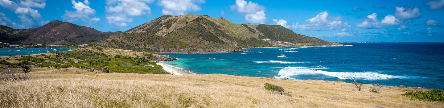 Blick auf Îlet de Pinel auf der Insel St. Martin