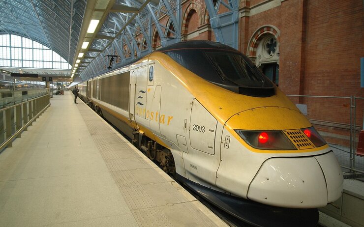 Eurostar-Zug im St. Pancras-Bahnhof in London
