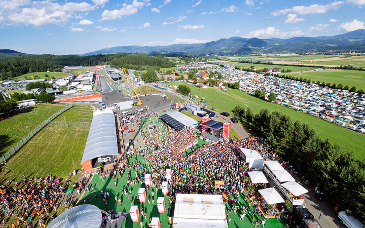 F1 GP AUT FanZone Luftaufnahme von der Fanzone am Red Bull Ring in Spielberg