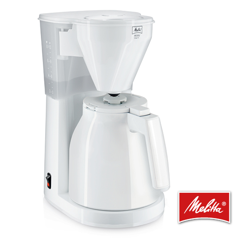 Weiße Filterkaffeemaschine mit Thermoskanne 