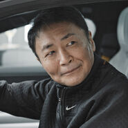 Kazunori Yamauchi am Steuer im Polestar 5.