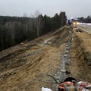 Zu sehen ist ein Hangrutsch auf der Süd Autobahn.