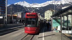 Straßenbahngarnitur in Innsbruck