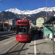 Straßenbahngarnitur in Innsbruck