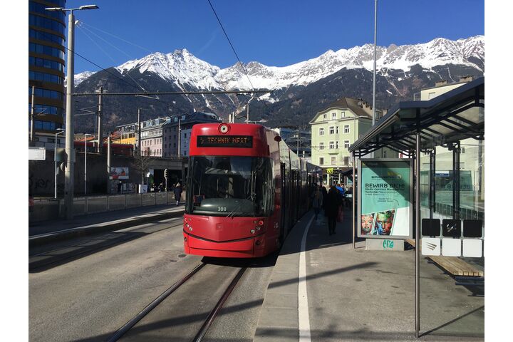 Straßenbahngarnitur in Innsbruck