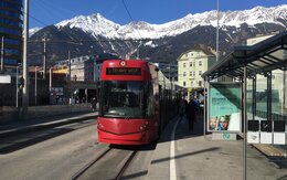 Straßenbahngarnitur in Innsbruck