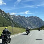 Motorradfahrer am Hahntennjoch