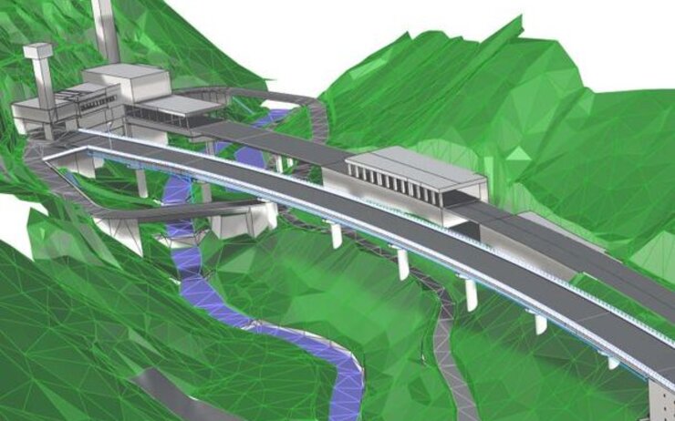 Skizze des zu errichtenden Karawanken Tunnels