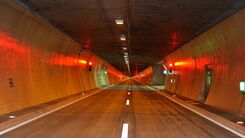 Foto im leeren Katschbergtunnel
