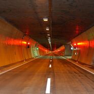 Foto im leeren Katschbergtunnel