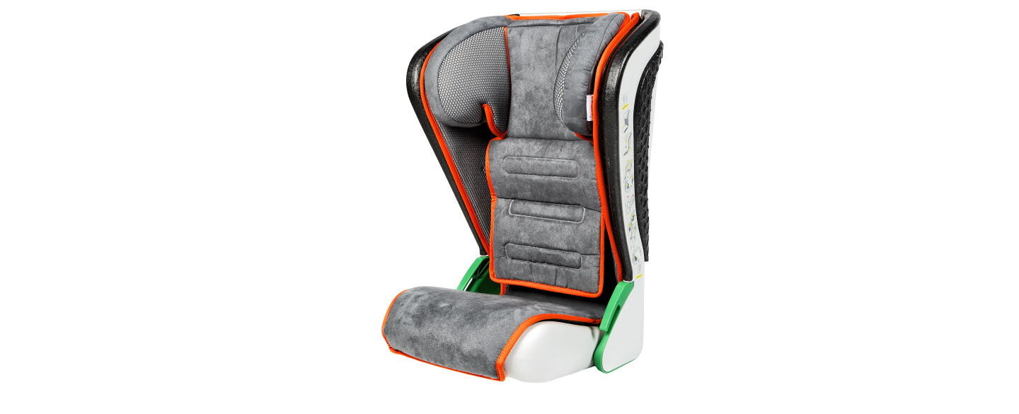 Kindersitz Noemi, klappbarer Auto-Kindersitz ECE R129 geprüft  Anthrazit/Orange, Kindersitze, Kids & Co