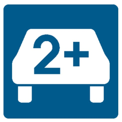 Luxemburg Verkehrszeichen Fahrgemeinschaftsspur