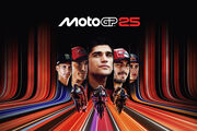 Aufmacherbild MotoGP 25. Es ist das Logo plus die Fahrer vom Spielcover zu sehen.
