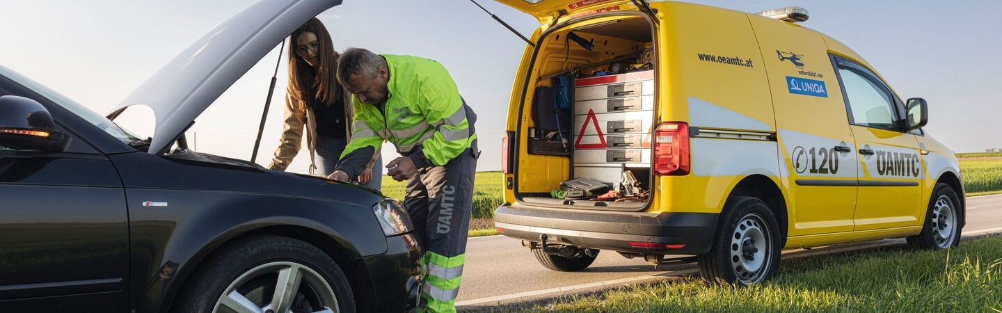 ÖAMTC Pannenhilfe im Einsatz ÖAMTC