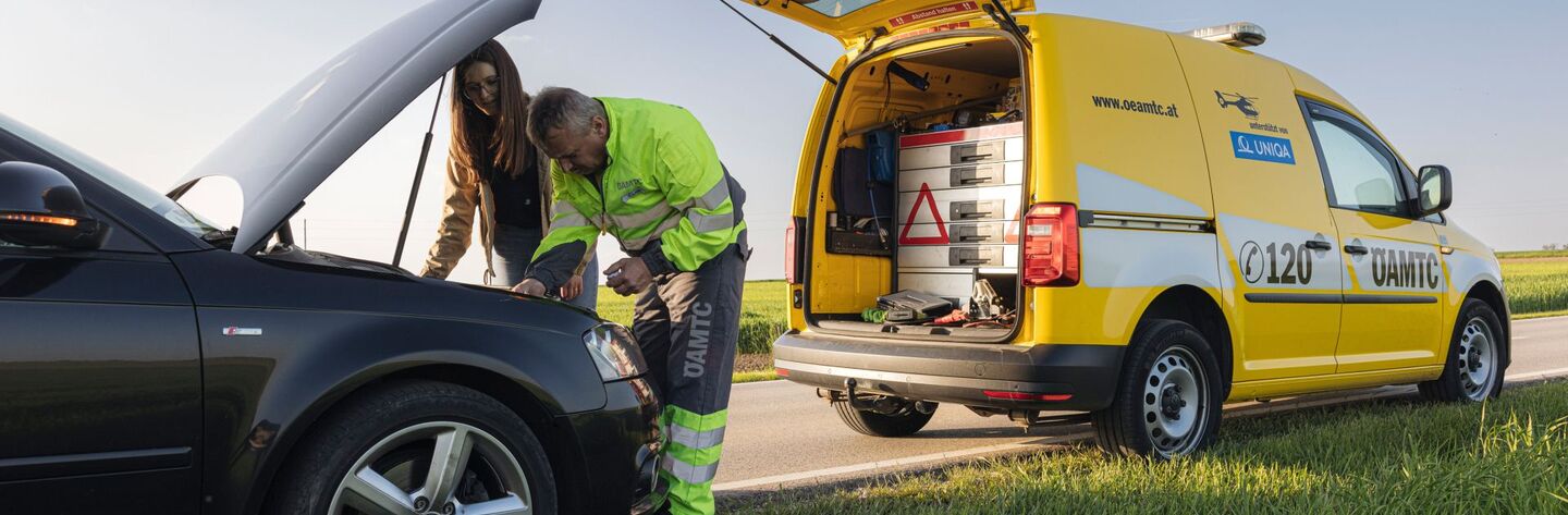 ÖAMTC Pannenhilfe im Einsatz ÖAMTC