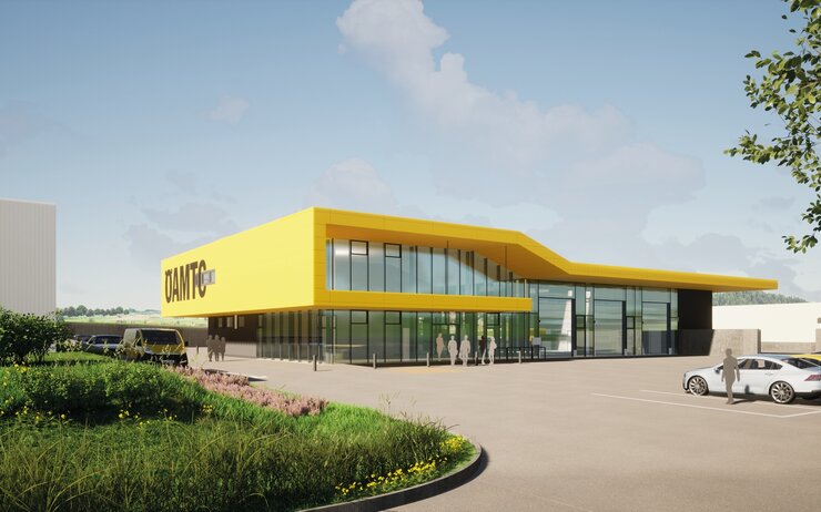 ÖAMTC-Stützpunkt Scheibbs Rendering neuer ÖAMTC-Stützpunkt Scheibbs HAWLIK GERGINSKI Architekten ZT GmbH