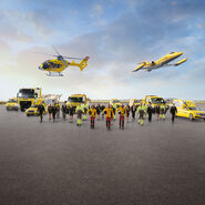 verschiedene Dienstleistungen des ÖAMTC: Flugrettung, Pannenhilfe, etc.