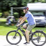 Camping und Radfahren
