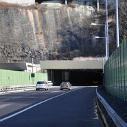 Blick auf das Portal Pfändertunnel