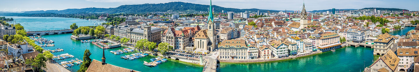 Panoramabild von Zürich iStock.com / bluejayphoto