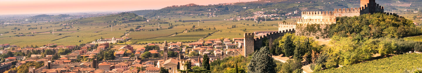 Blick auf Soave und die mittelalterliche Burg iStock.com / Isaac74