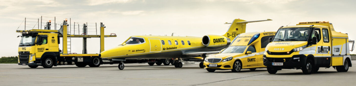 verschiedene Dienstleistungen des ÖAMTC: Flugrettung, Pannenhilfe, etc.