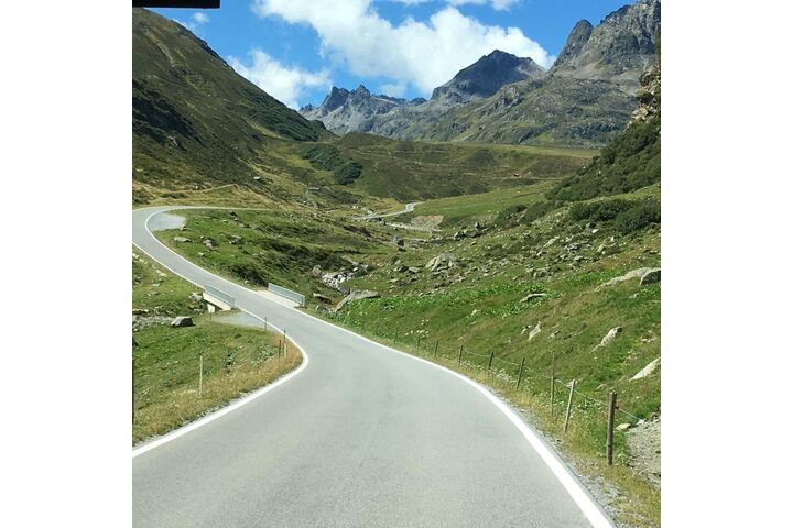 Ansicht eines Abschnitts der Silvretta Hochalpenstraße