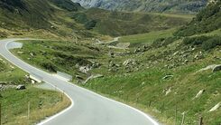 Ansicht eines Abschnitts der Silvretta Hochalpenstraße