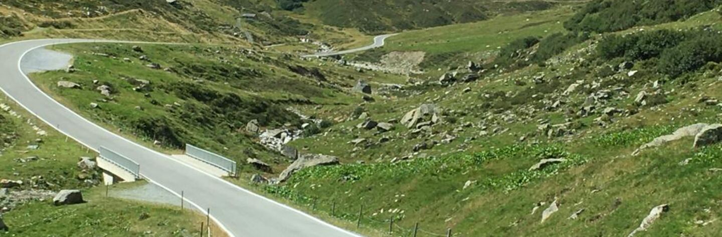 Ansicht eines Abschnitts der Silvretta Hochalpenstraße