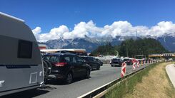 Stau auf der Brenner Autobahn