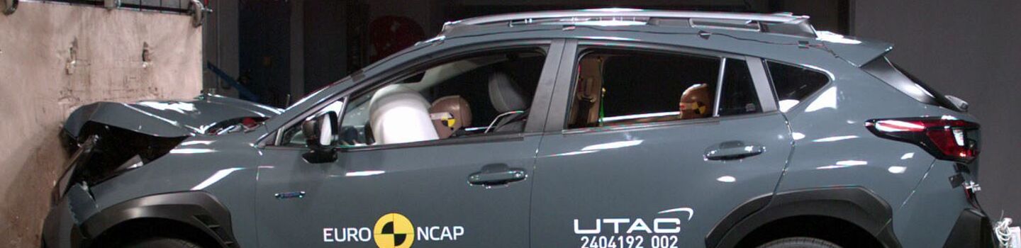 Subaru Crosstrek beim Frontalaufprall im Test